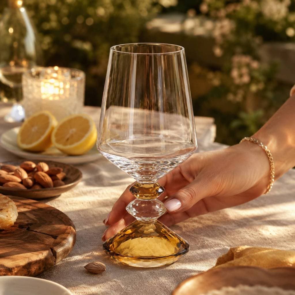 Taça Vinho Tinto de Vidro Âmbar