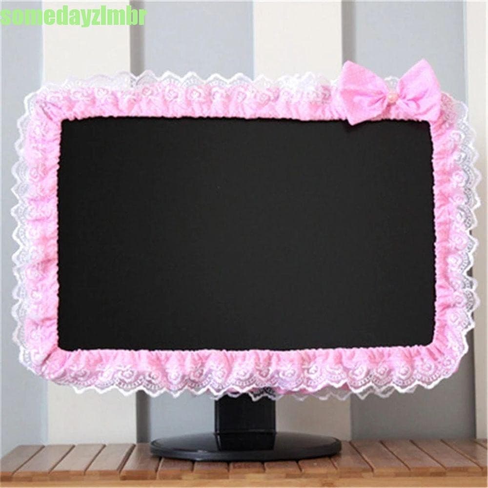 SOMEDAYZL0M Capa De Renda Para Computador , Tecido , À Prova De Poeira , Fofa , Elástica , Tela De Monitor , Contra