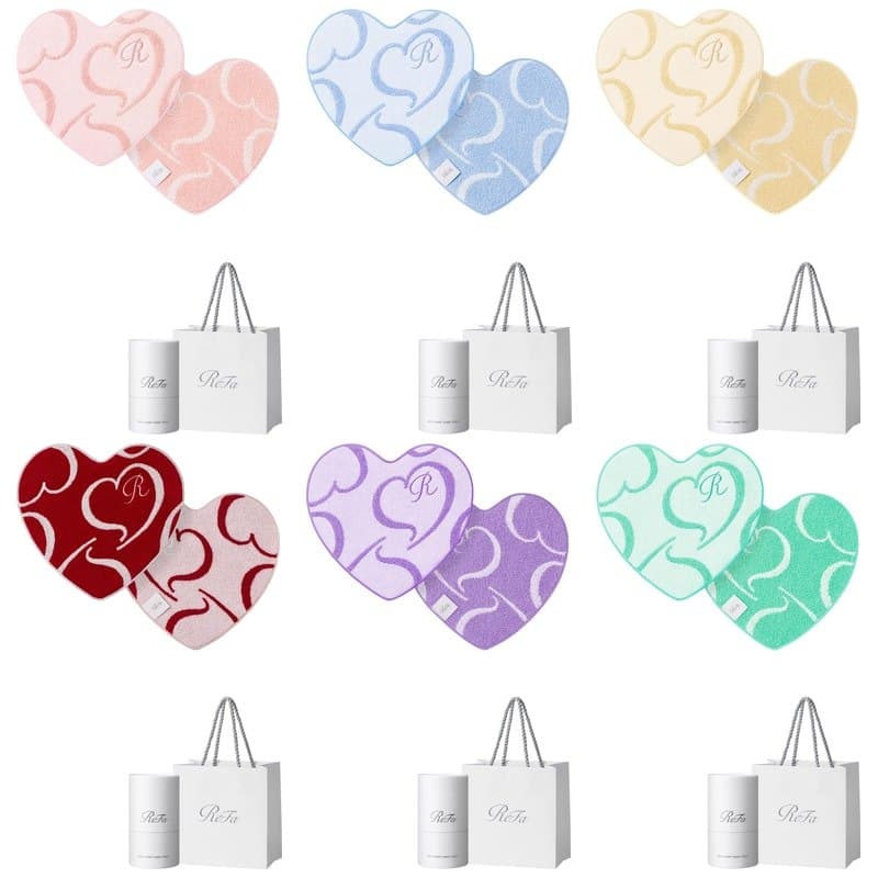 ReFa HEART HAND TOWEL Aira Toalha de Mao Formato Coracao Algodao Egipcio 25cm Japao MTG