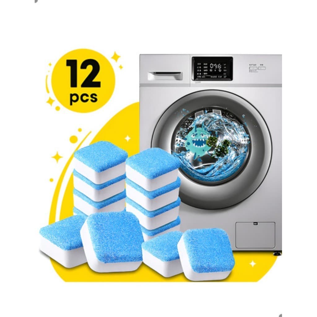 Kit 12 Pastilha Tablete Higieniza Limpa Tambor Máquina Lavar