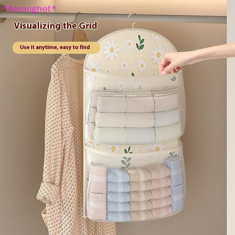 Entrehot > 2/3 Camadas De Grande Capacidade Saco De Malha De Armazenamento Roupa Interior Meias Respirável Organizador D