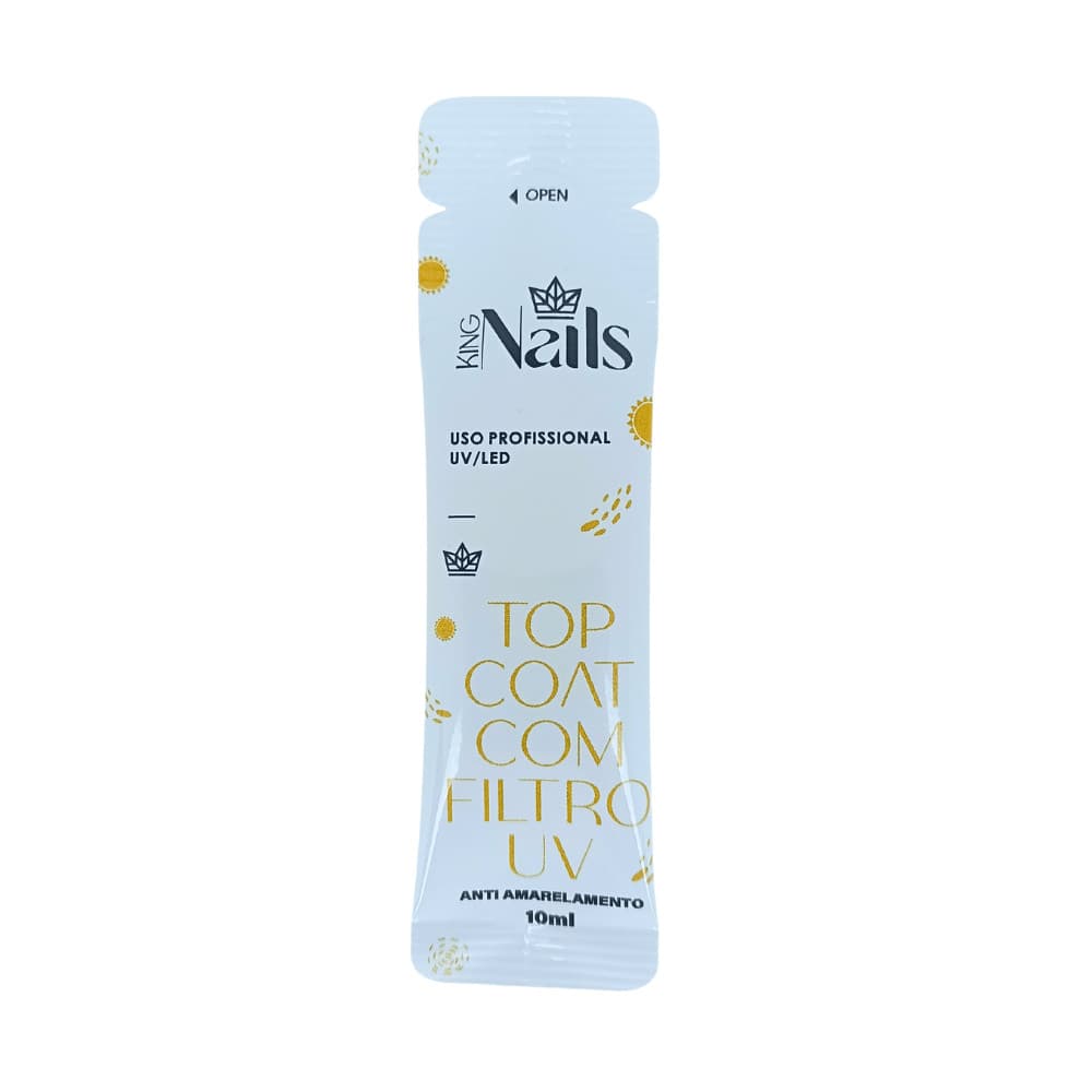 REFIL TOP COAT COM FILTRO UV 10ML KING NAILS
