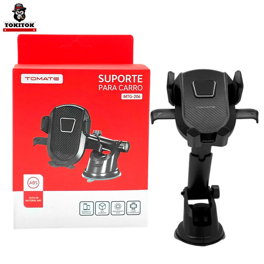 Tomate Suporte P/ Celular C/ Ventosa Articulável 360° Automotivo MTG-206 (envio imediato)