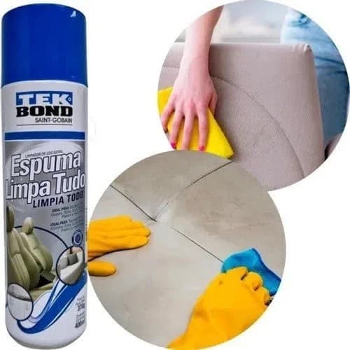 Espuma Limpa Tudo Tek Bond 400ml Estofados Couro Plasticos PROMOÇÃO