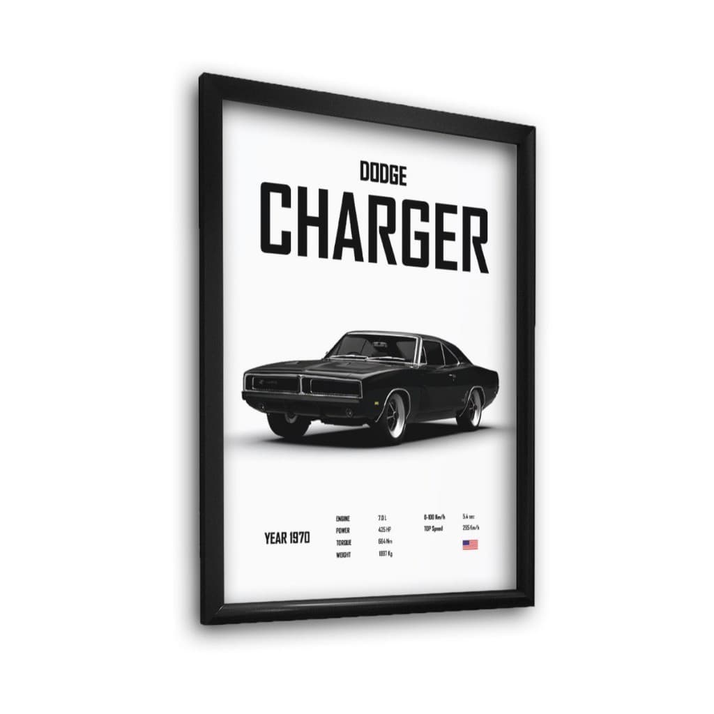 Quadro Decorativo Carro Dodge Charger Poster em Alta Definição