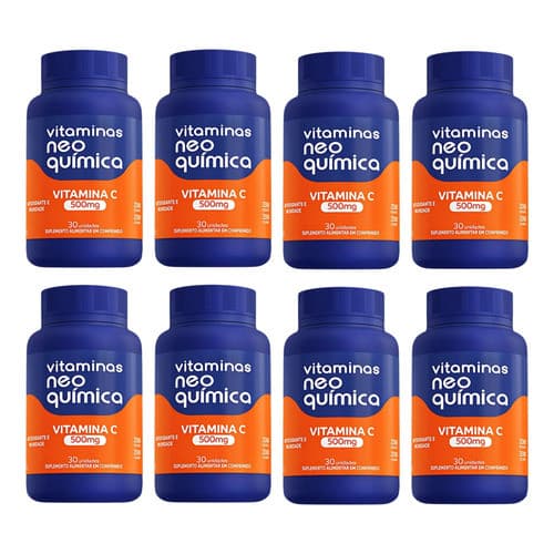 Kit 8x Vitamina C 30 Comprimidos 500mg - Neo Química