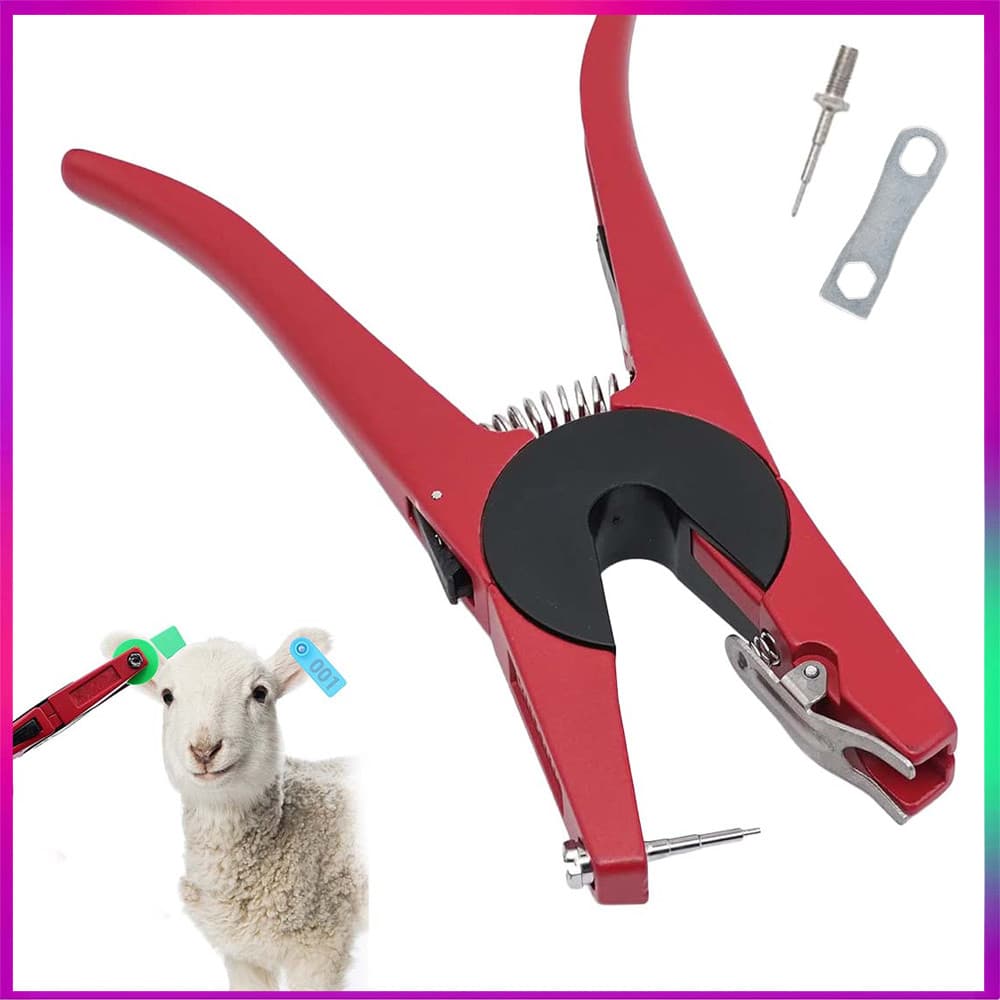 Vermelho Alicate Aplicador De Brinco Bovino Universal Vermelho