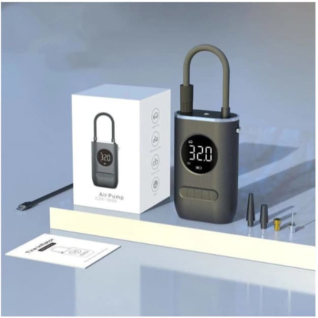 Compressor De Ar e mini Portátil Recarregável Digital  USB Calibrador Pneu carro moto baki