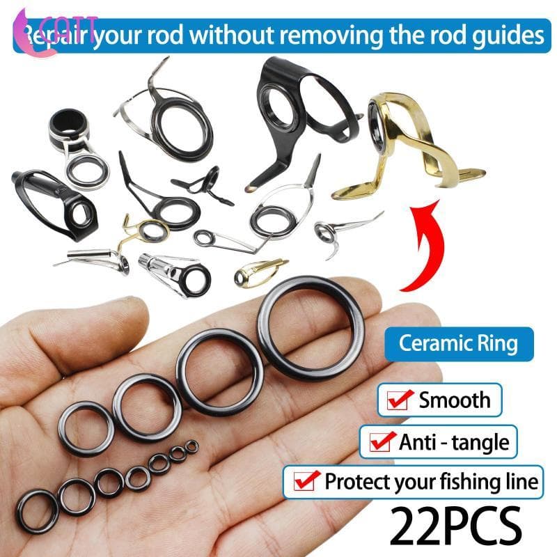 [Dadada2] Conjunto De Peças De Reparo De Vara De Anéis Guia De Cerâmica Duráveis Para Equipamentos De Pesca Proteção De