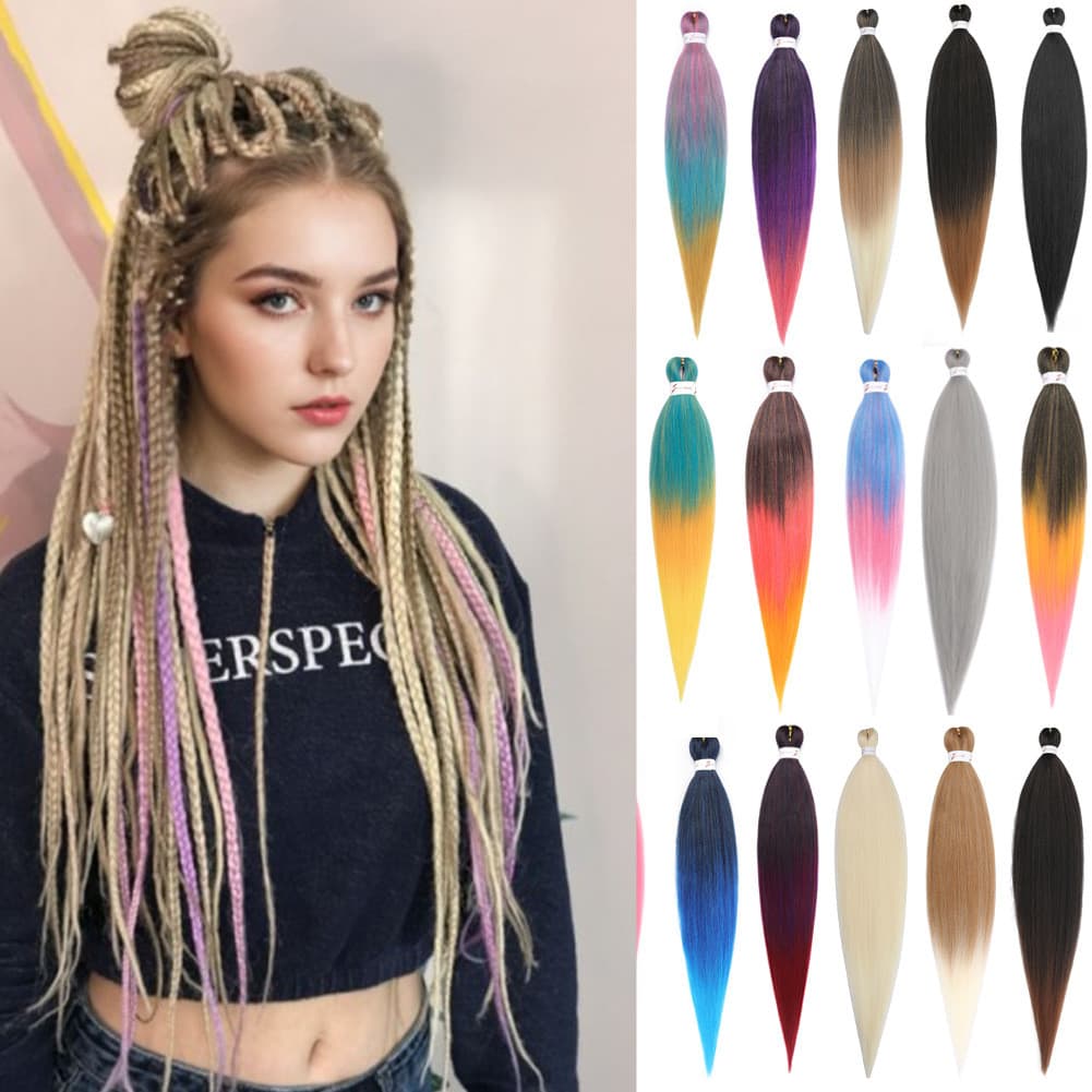 Cabelo transfronteiriço Cabelo africano ez Cor gradiente Fio sujo Stretch Conexão de fibra química Cabelo trançado color
