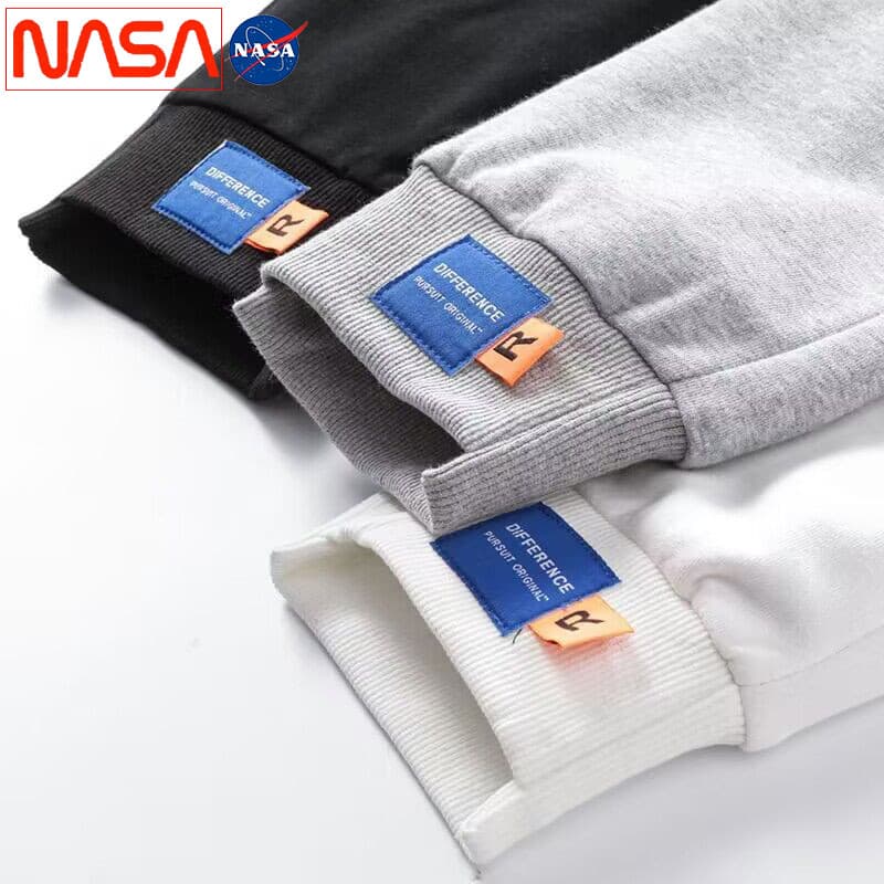 NASA Oficial Co-Branded Calças Homens Mulheres Outono Na Moda Calças Esportivas de Secagem Rápida All-Match Solto Casual