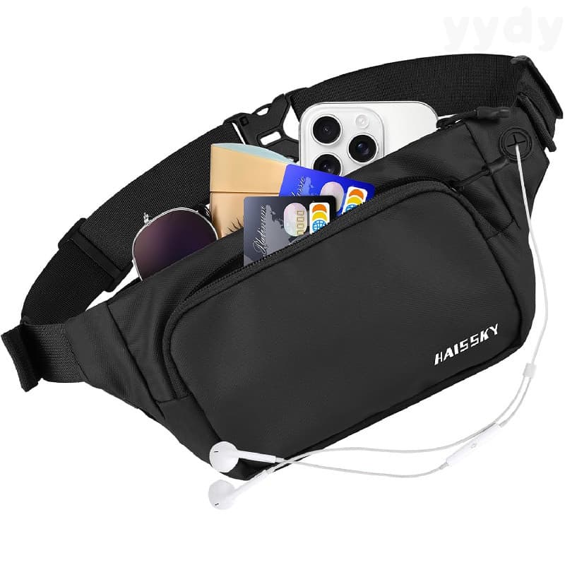 Bolsa de Cintura para Mulheres e Homens, Impermeável, com Cinto Ajustável (60-140cm), Bolsa Grande para Corrida, Caminha