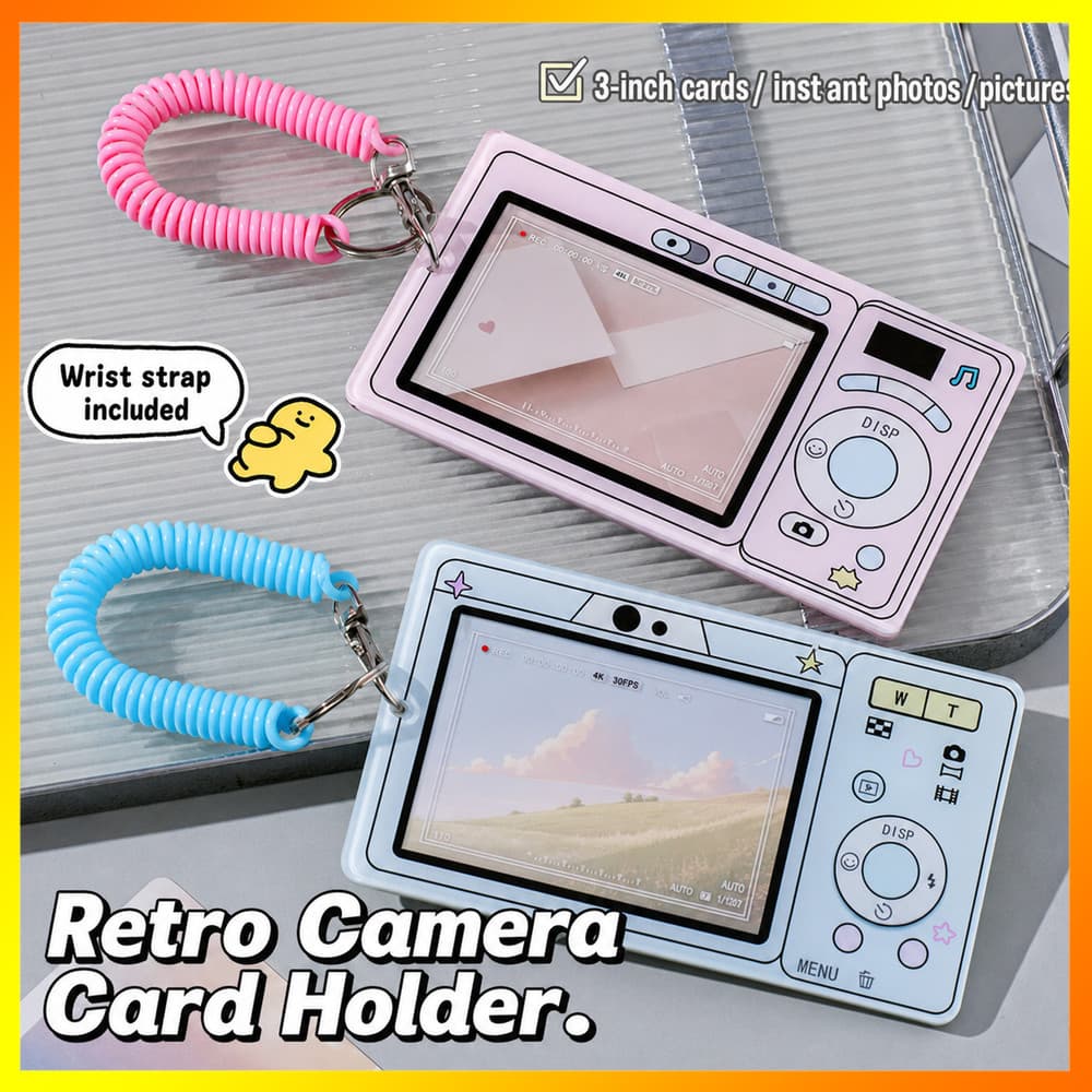 Porta-Cartões Retrô Acrílico , Resistente À Água , Fotográficos A Arranhões , Portátil , Bolsa De Armazenamento De Ident