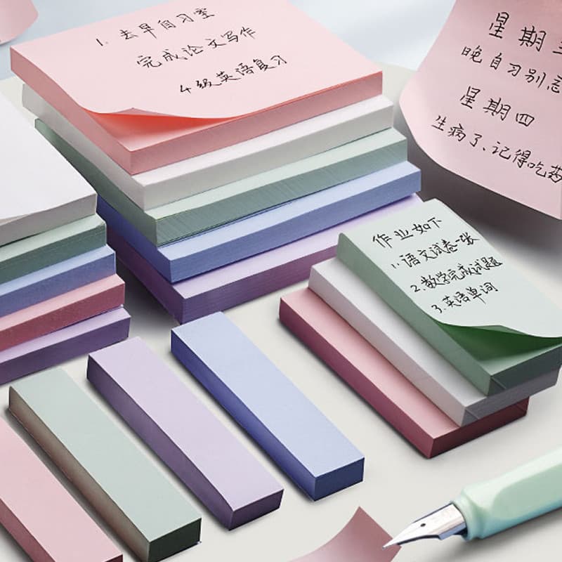 Morandi Sticky Notes Sticky Strong Strip Alunos usam marcador Notebook Label Note Stickers Influencer Note Paper Alto va