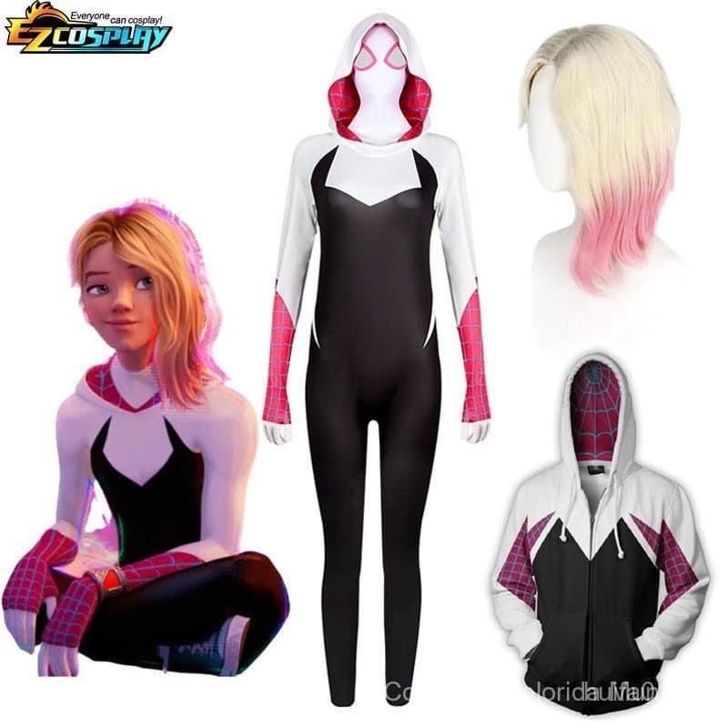 Fantasias do Homem-Aranha e da Gwen Stacy: Macacão de Cosplay de Através do Aranhaverso para Halloween e Carnaval JPI0 5