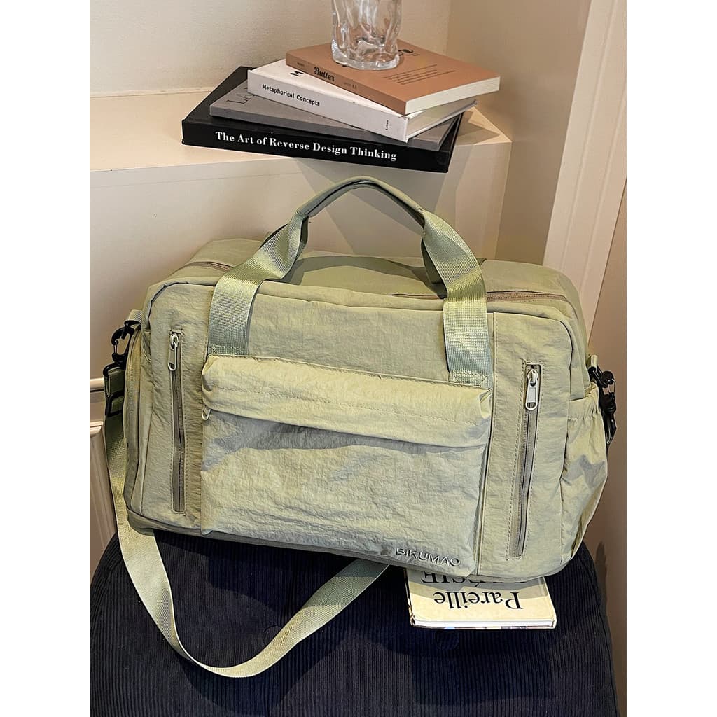 Bolsa leve de viagem de um ombro, mochila de grande capacidade para homens e mulheres, viagem, separação seca e molhada,