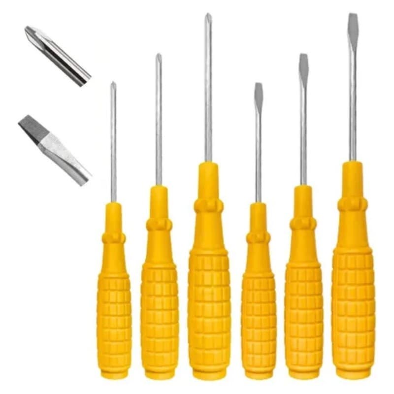 Kit Chave De Fenda E Chave Philips 6pcs Uso Geral Parafuso Com Estojo