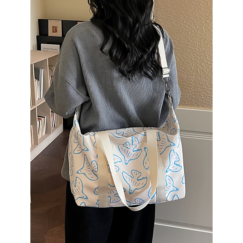 High-End Jacquard sacola feminina grande capacidade Commuter saco de lazer saco de viagem masculino All-Match curto @