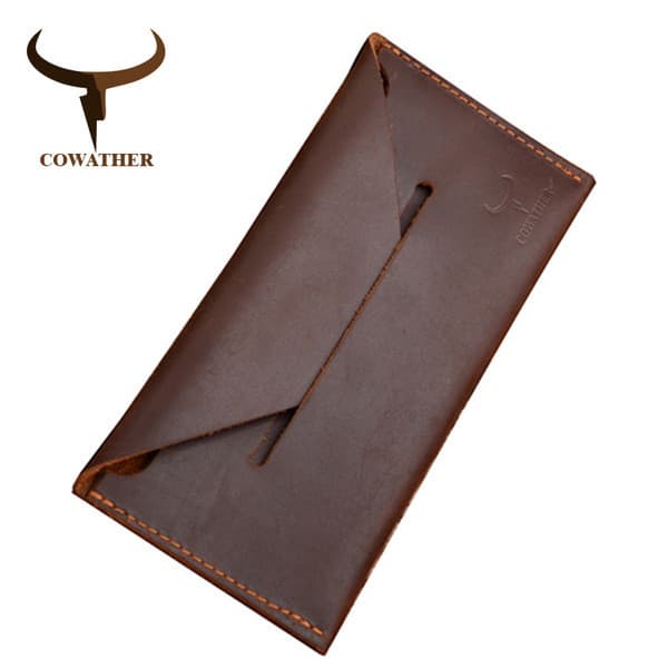| 【carteira masculina couro】 | carteira masculina original carteira masculina grande ❂COWATHER Homens Retro Business Car