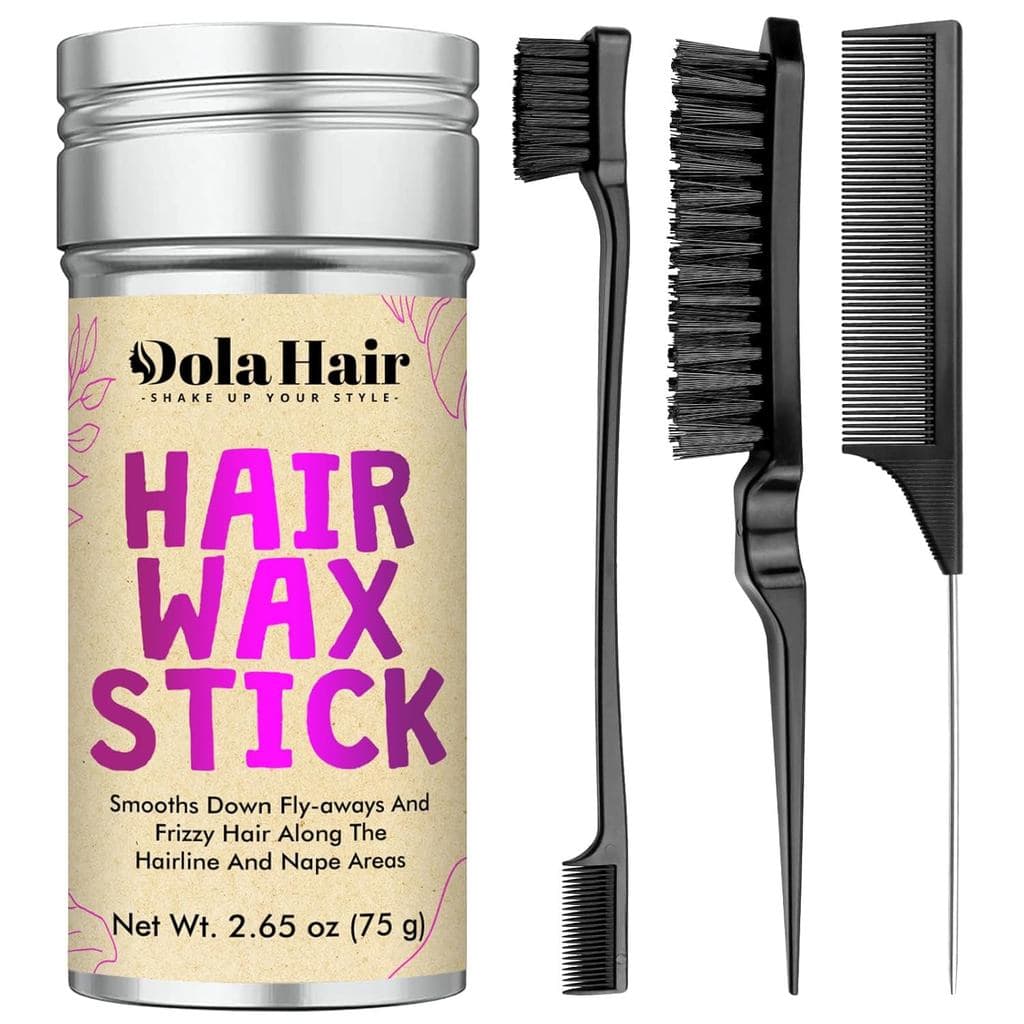 Bastão de Cera para Cabelo Dolahair - Pomada para Controle de Fios Rebeldes e Estilização para Crianças, Mulheres e Home