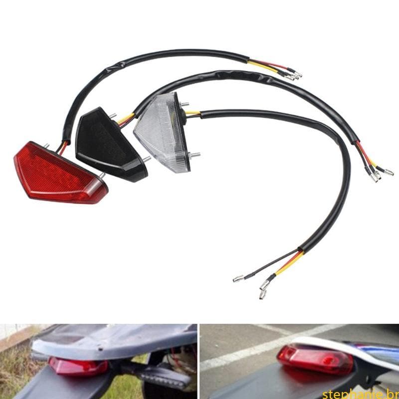 Melhor Luz Traseira Motocicleta À Prova Intempéries Forma Triângulo ABS Tensão 12V