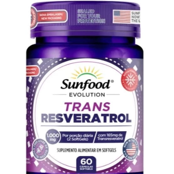 Trans Resveratrol 1000mg 60 SoftGels Suplemento Nutricional Sem Sabor