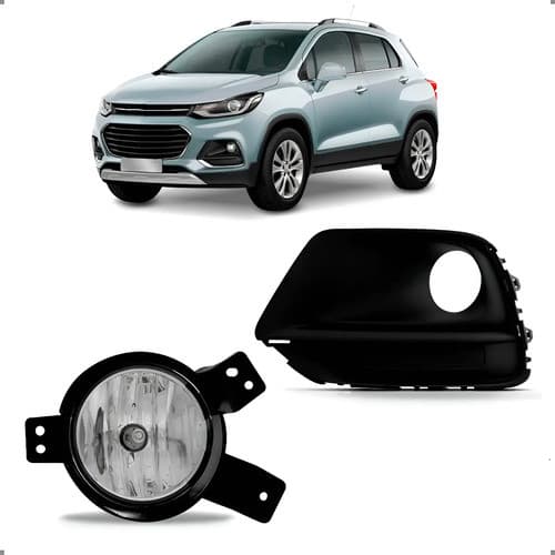 MOLDURA MILHA PARA TRACKER 2017 A 2020 COM FAROL MILHA ESQUERDO