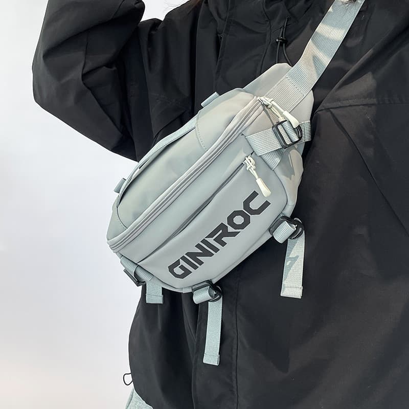 Bolsa de peito ins Street Wear bolsa de ombro masculina esportes All-Match mochila de ombro Casual estudante bolsa