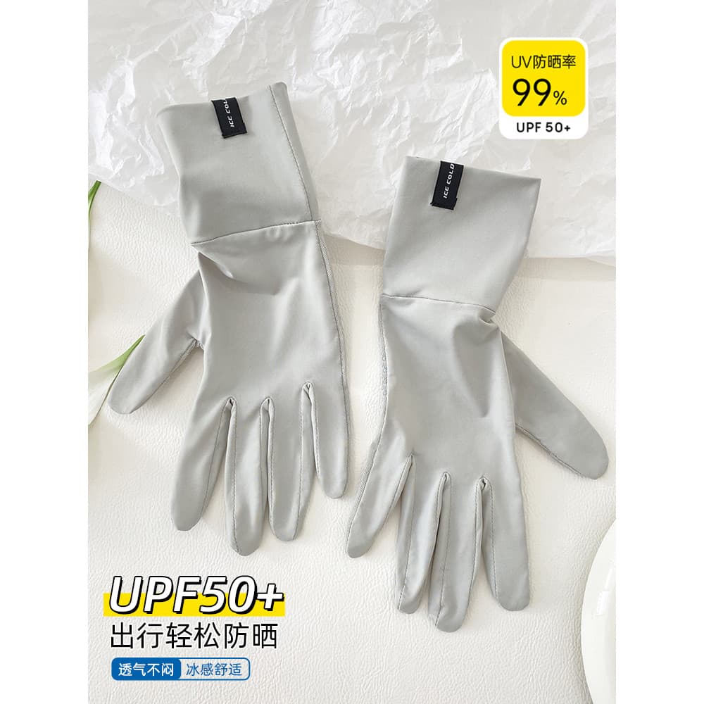 Luvas de proteção solar sem dedos com sensação de gelo, mulheres, primavera verão, finas, ao ar livre, anti-ultravioleta