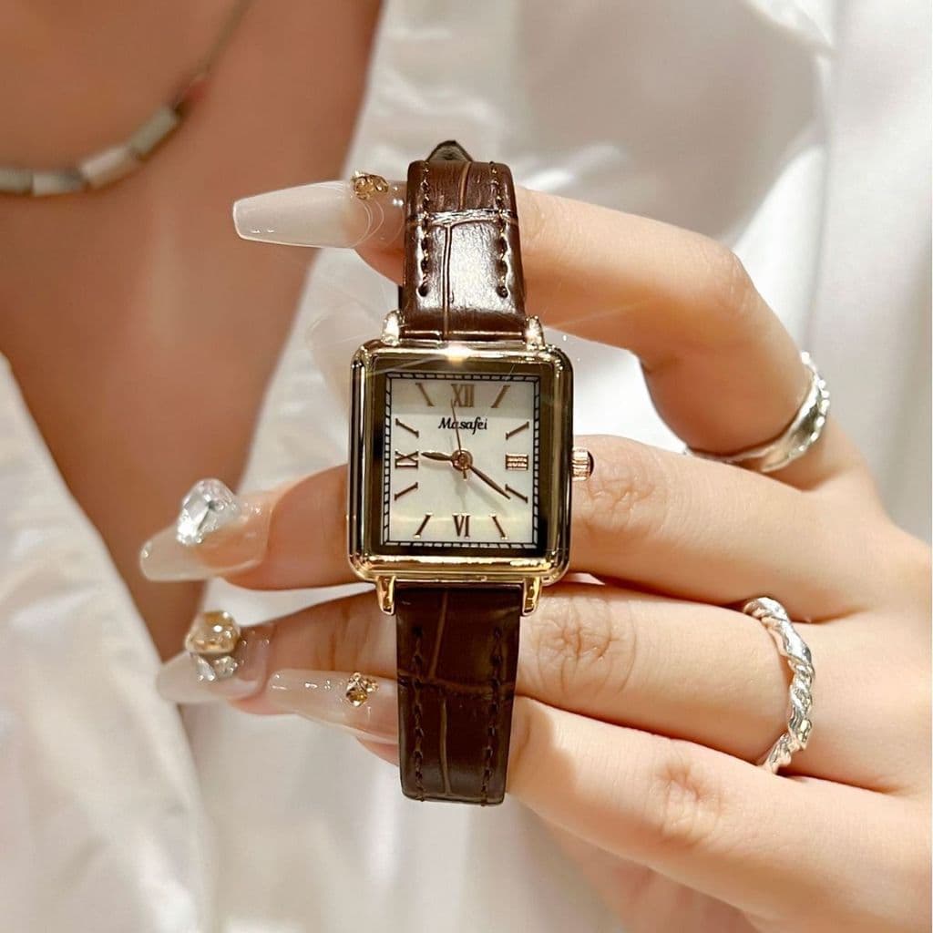 relogio feminino relogio feminino pequeno delicado Moda novo estilo cubo açúcar Fritillary relógio de pulso feminino luz