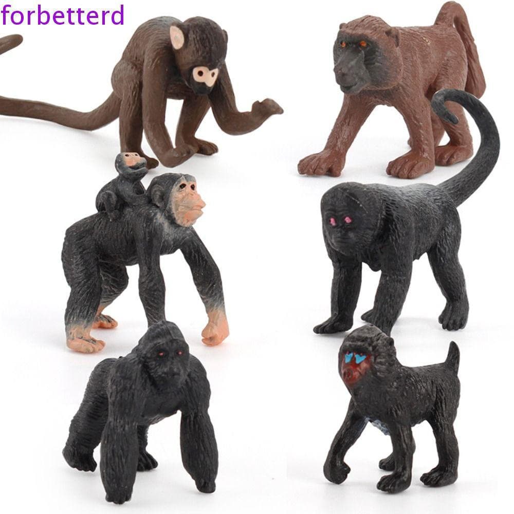 Figuras De Ação De Macaco FORBETTERD , Modelo Educacional De Chimpanzé Em Miniatura De Gorila Orangotango De Material De