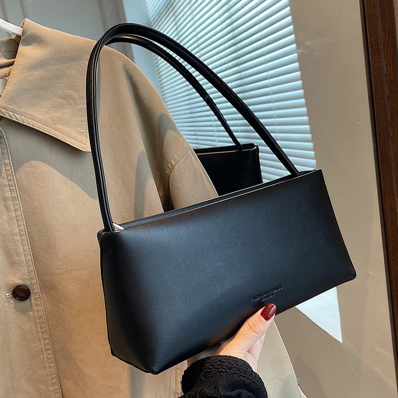 Bolsa bolsa feminina Bolsa quadrada pequena retrô francesa de cor sólida Fashion