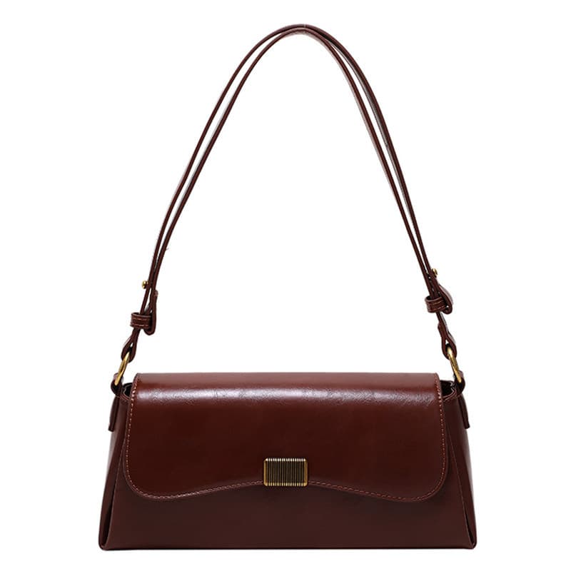 Bolsa bolsa transversal feminino High-End requintado luz luxo nicho francês Retro marrom de um ombro Baguette axilas sac
