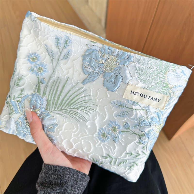 Saco de armazenamento de produtos de cuidados com a pele de beleza de grande capacidade tridimensional em relevo Jacquar
