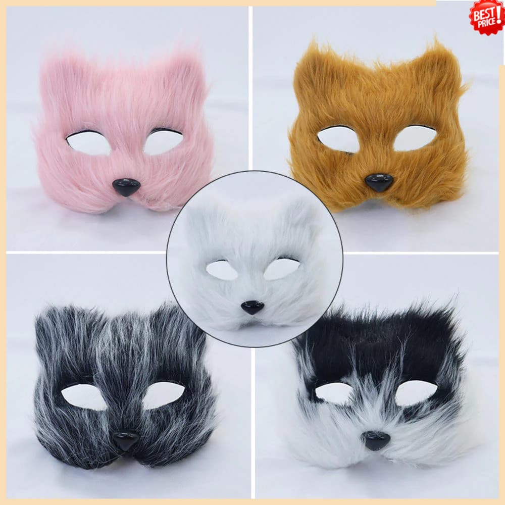 Hallween Máscara Animal De Raposa Para Halloween Páscoa Carnaval Masquerade Traje Festa Cosplay Adereços