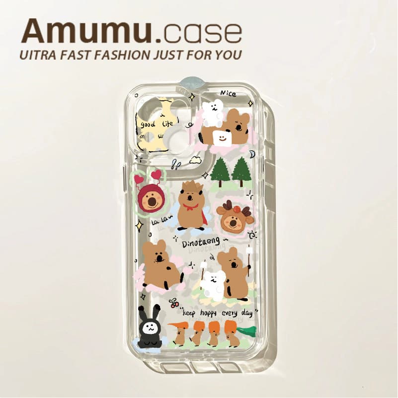 capa iphone 13 normal anti impacto capa para iphone 13 case iphone 13 Capivara de árvore de Natal fofa adequada para iph
