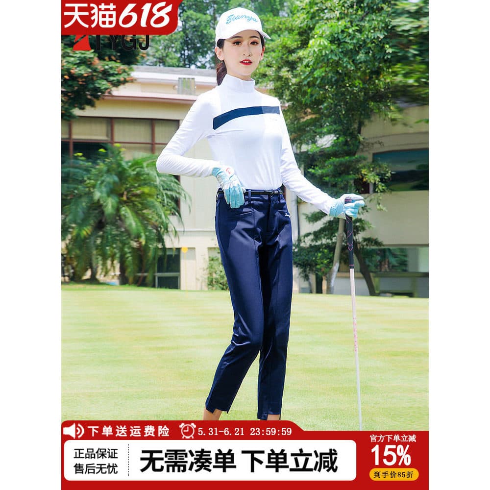 Roupas de golfe calças femininas estiramento tornozelo comprimento calças leves respirável verão calças compridas femini