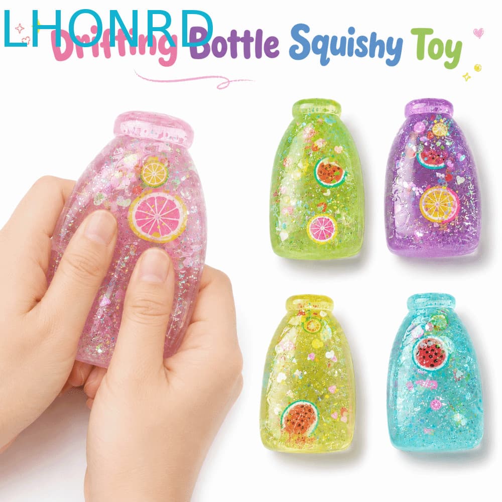 Brinquedo Fidget De Recuperação Lenta LHONRD , Mole De Garrafa De Deriva De Lantejoulas Criativas , Super Macio