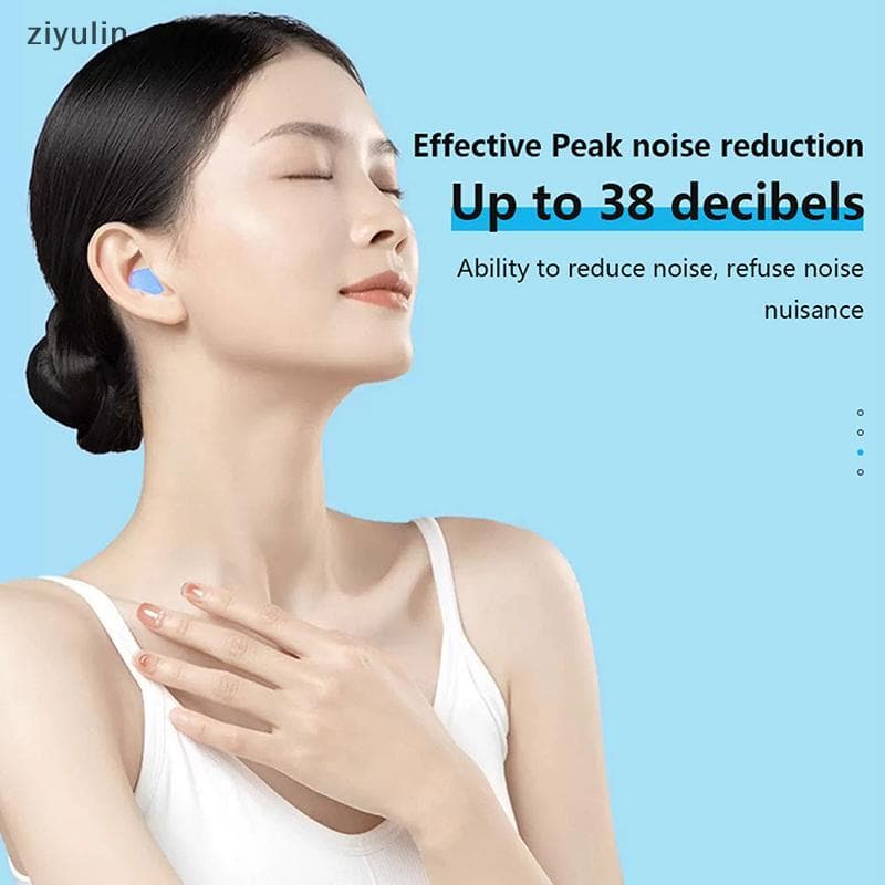 CVC 12 Pcs Silicone Ear Plug Reutilizável Cera Tampões De Ouvido Natação Moldáveis Redução De Ruído Cancelamento Proteçã