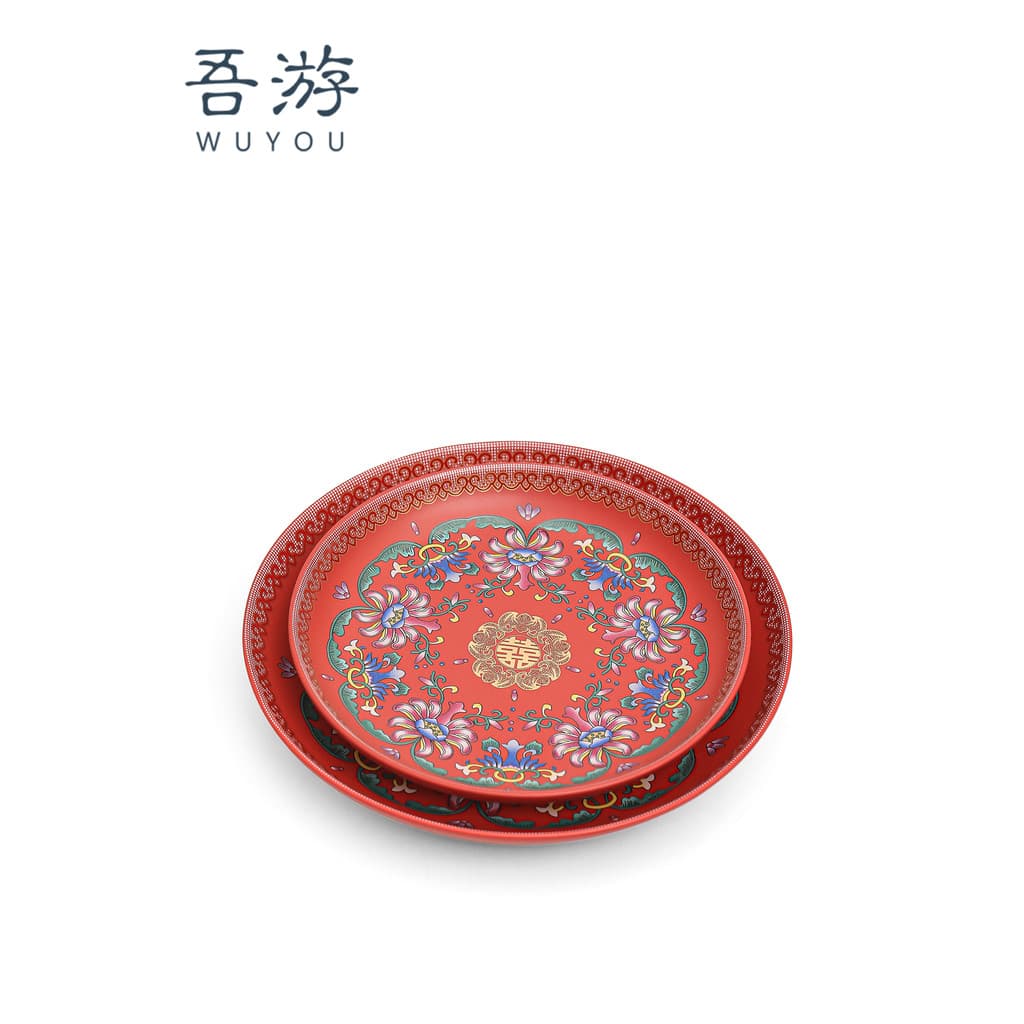 My Tour casamento esmalte colorido lanche prato estilo chinês nacional na moda prato de doces de alto valor prato de fru