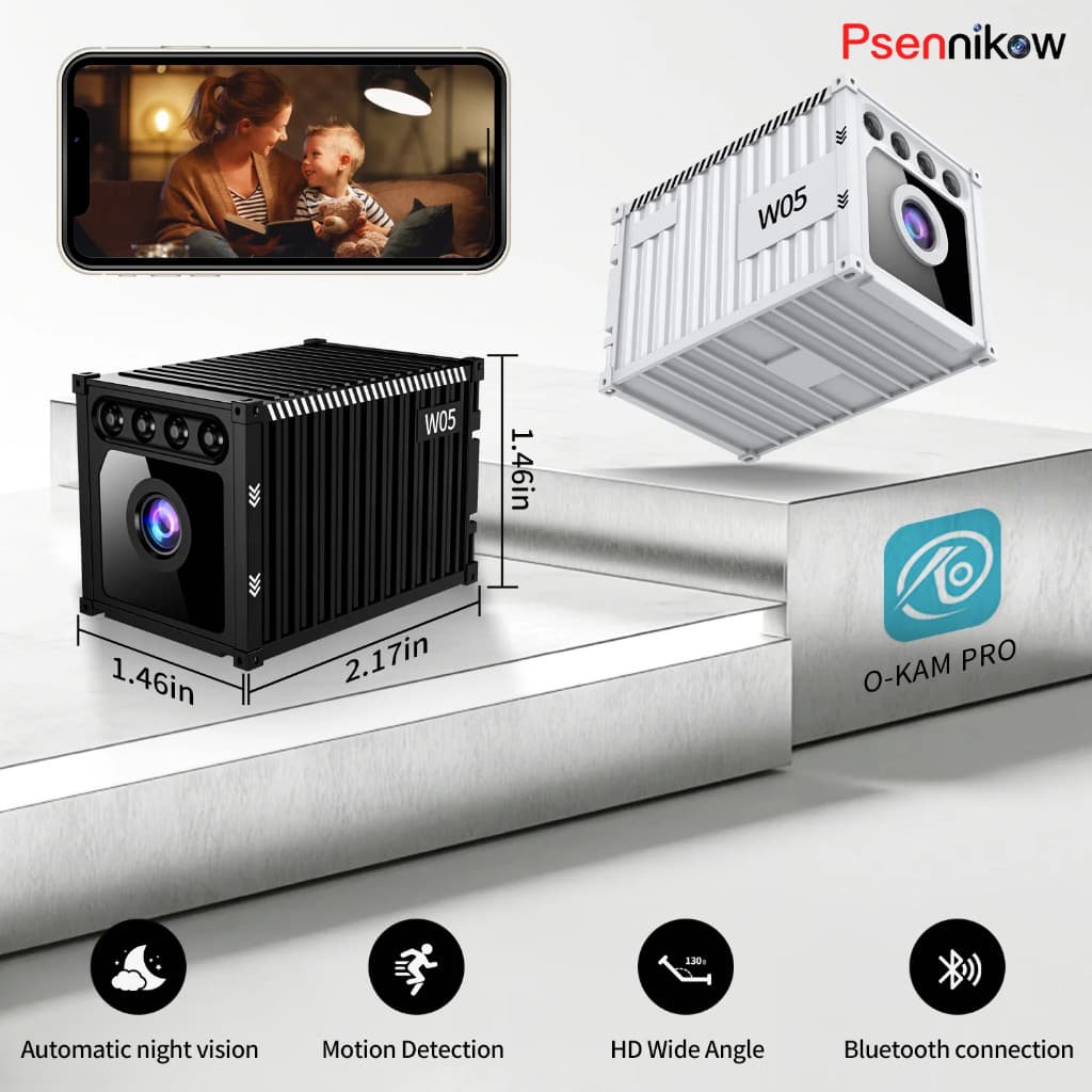 W05 Portátil WiFi Mini Câmera 1080P HD De Segurança Sem Fio 800mAh Bateria Visão Noturna Infravermelha Detecção Moviment