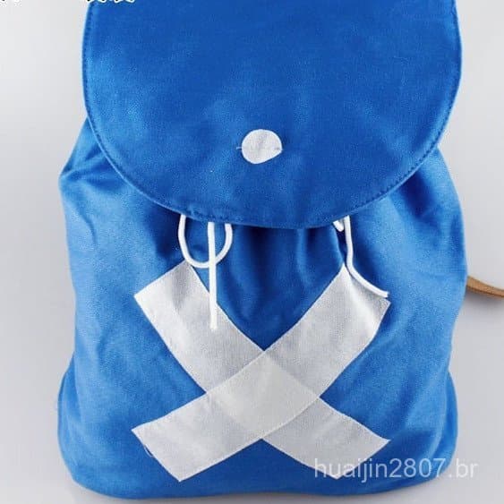 Mochila de cosplay de anime em estoque, Mochila Escolar Azul do Chopper de One Piece
