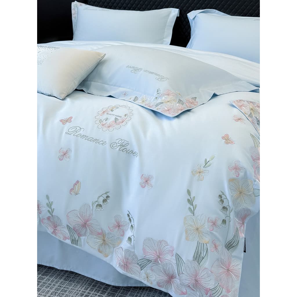 High-End luz luxo classe A puro algodão de pelúcia conjunto de quatro peças quatro estações puro algodão lençol colcha c