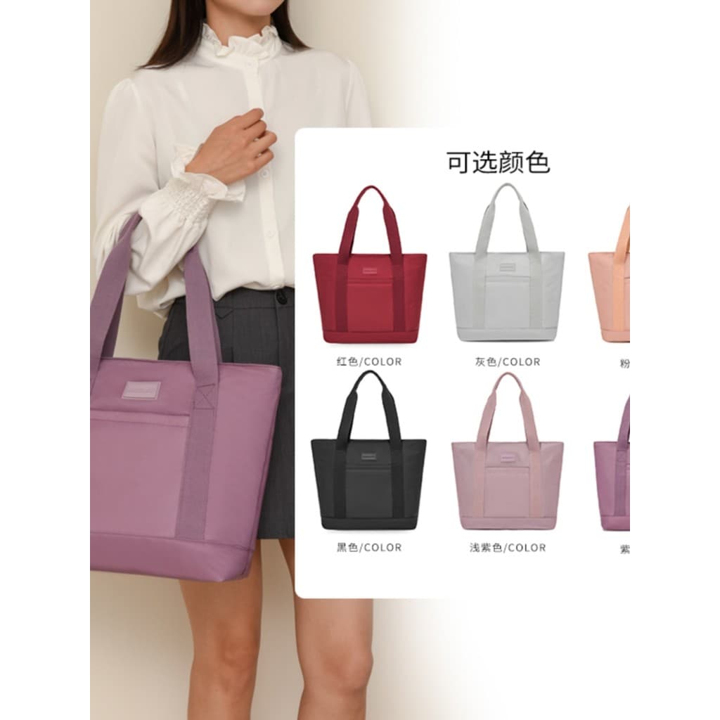2024 novo estilo de grande capacidade moda leve simples Casual viagem Oxford náilon portátil saco de pano de um ombro Fe