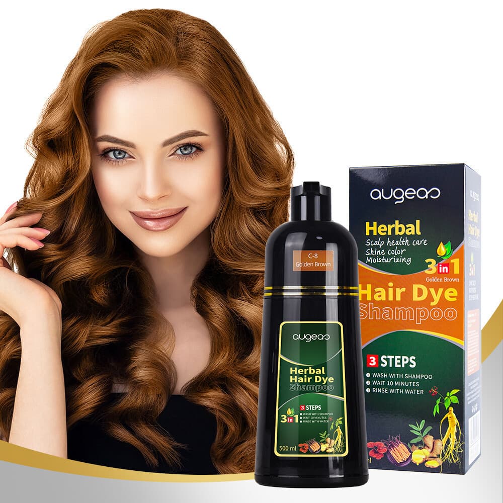 AUGEAS Nature Sem Estimulação Shampoo Tonalizante Preto Fórmula Suave Cuidado Capilar em Espuma para Uso Doméstico 500 X