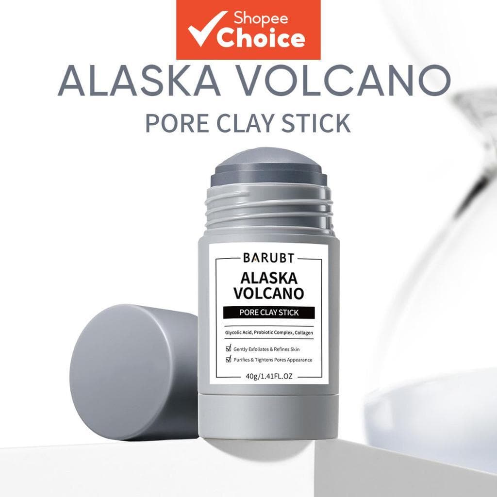 Máscara Volcânica 40g – Máscara facial de limpeza profunda para remoção de cravos e acne, argila sólida