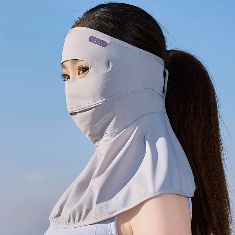 2026 novo estilo verão gelo seda protetor solar máscara proteção do pescoço uma proteção ultravioleta feminina cobertura