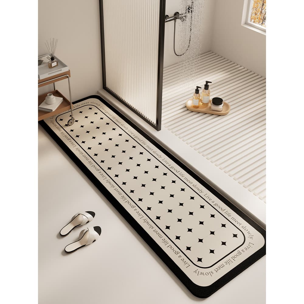 Tapete de chão para banheiro, antiderrapante, absorvente de água, porta forte, lama de diatomáceas, secagem rápida, tape