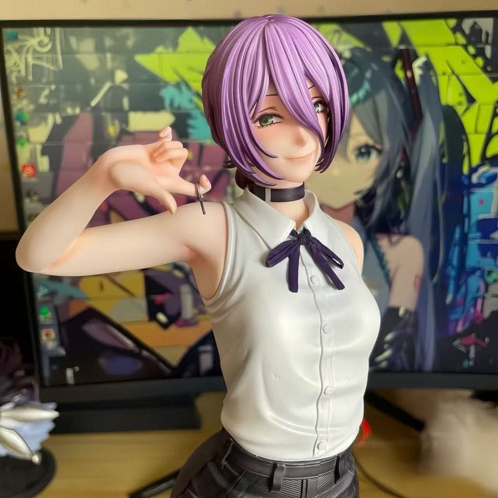Motosserra homem Heracelle GK estátua de pé grande escala linda menina bidimensional Anime figura ornamentos atacado