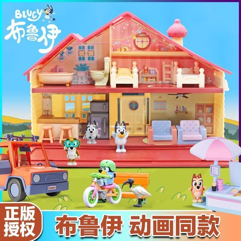 Bruisi boneca Muse moose brisi família brinquedos bluey e amigos Bingo Bandete boneca ornamentos brinquedos infantis pre